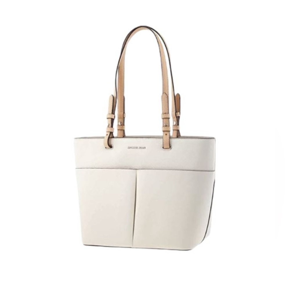 Michael Kors Bedford Optic White Leather Tote